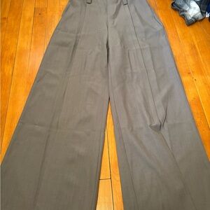 Wide-Leg Gray Trousers